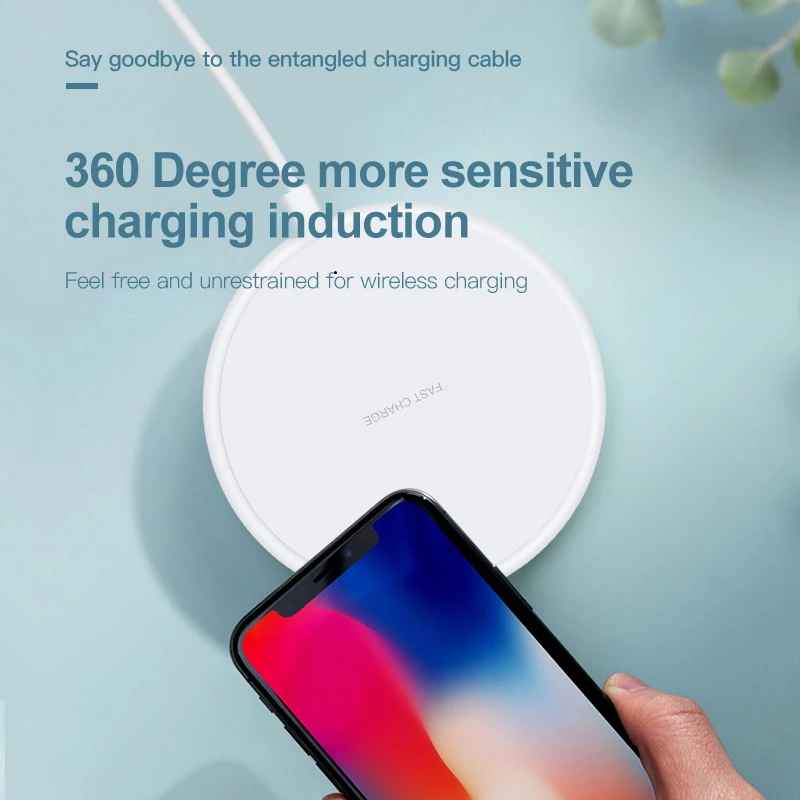 Amzish 10 Вт Быстрое беспроводное зарядное устройство для iPhone X XR 11 Pro XS Max QI usb зарядное устройство для samsung S8 S9 Plus Note 8 9 зарядное устройство для телефона