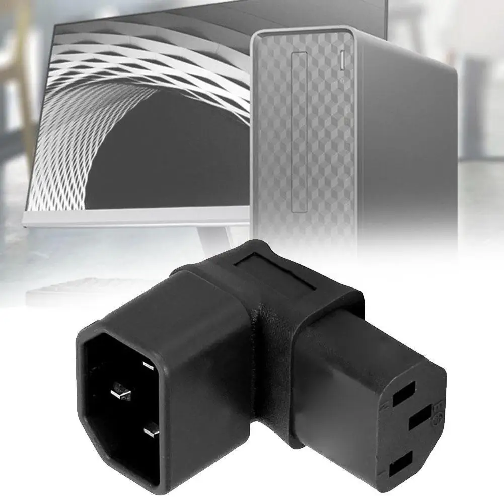 IEC 320 C14 мужчина к C13 Мужской 3-pin UP под углом AC Мощность переходник 85WD настольный