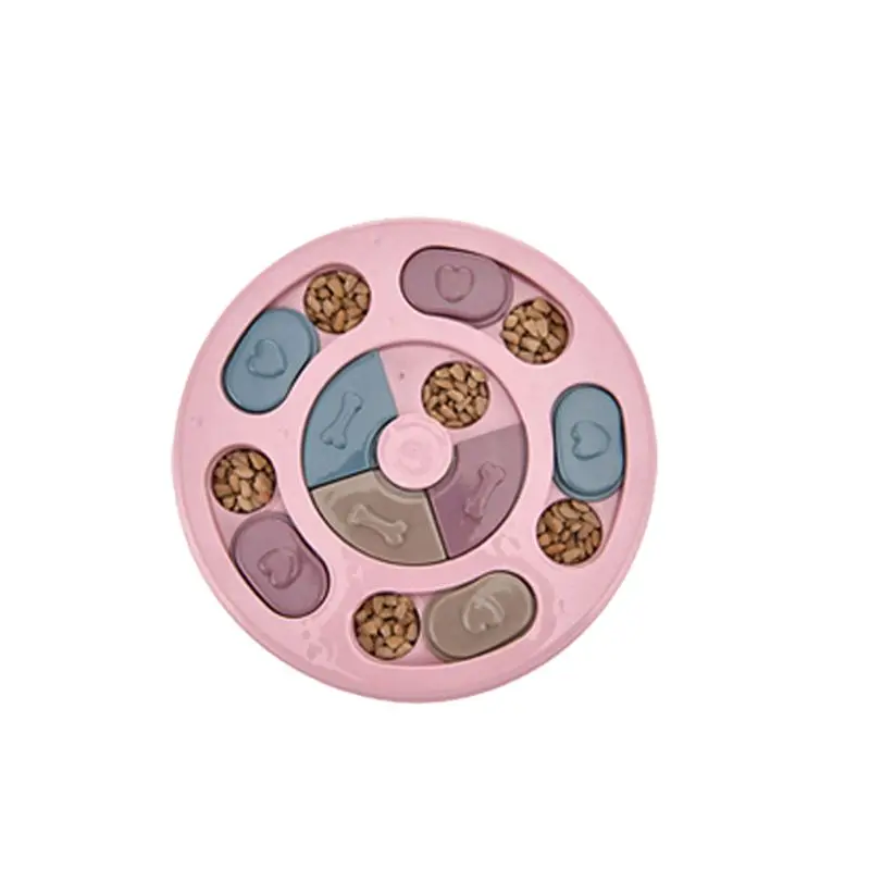 Pink-01 Дозатор для питомца, щенка, собачий пазл, игрушки, миска, интерактивные обучающие игры, кормушка - Цвет: Pink-01