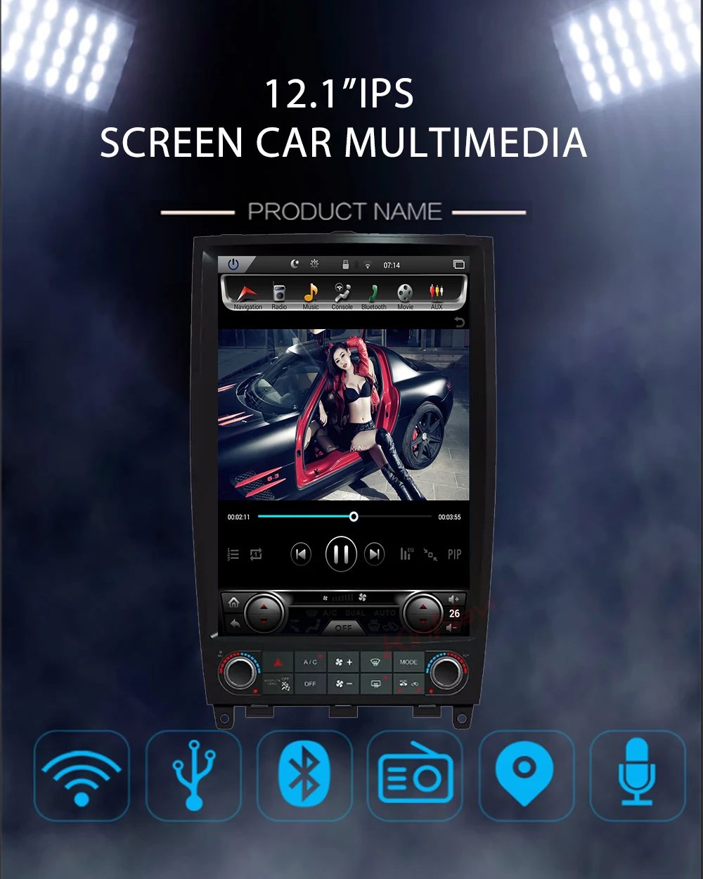 KiriNavi вертикальный экран Tesla стиль 12," Android 8,1 Автомагнитола для Infiniti Q50 Q50L EX25 автомобильный Dvd Мультимедиа gps навигация 4G