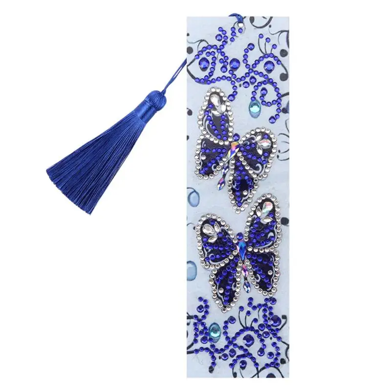 

ALLOYSEED DIY Diamond Embroidery Butterfly Flower Bookmark Diamond Painting Special Shaped Drill Rhinestone Embroidery DIY Craft