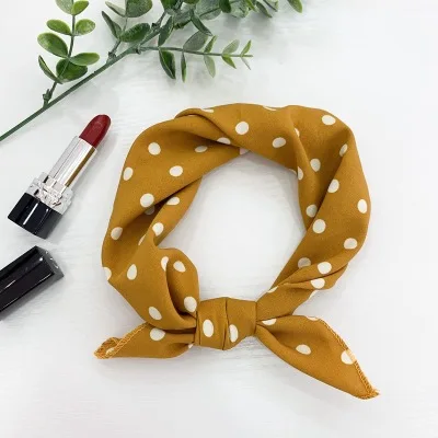 Печатный маленький квадратный шелковый шарф для женщин на все сезоны головной платок модная бандана повязка для волос Шелковый атласный шарф женский - Цвет: 16