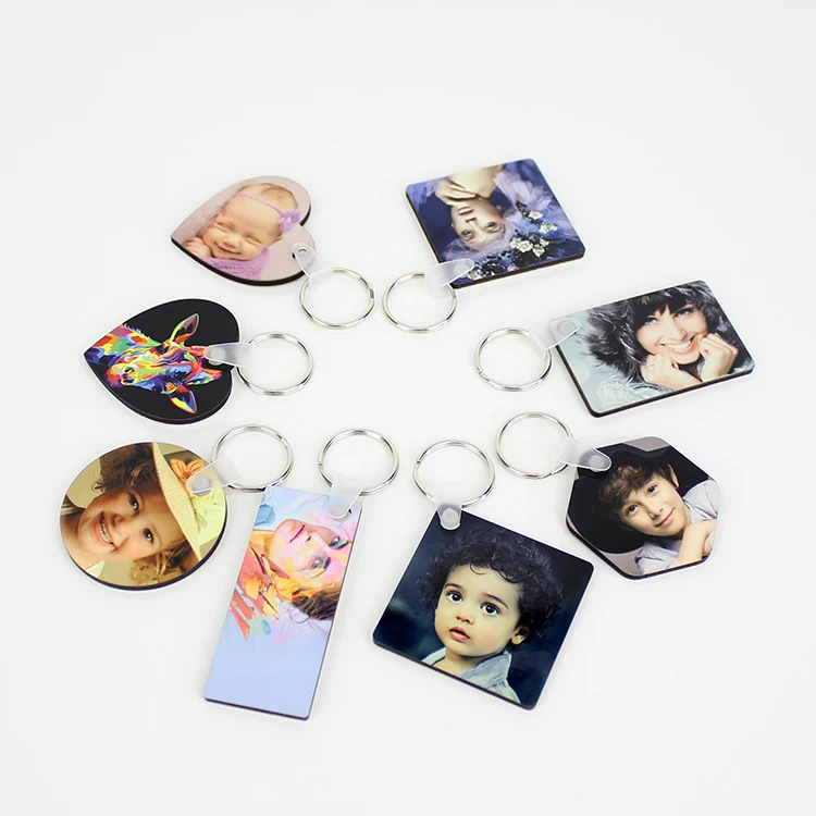 Free Shipping 30pcs/lots Blank Sublimation MDF Key Rings Tags Keychain DIY Gift Printing Sublimation Ink Transfer Two Sides factory price！！ 100pcs lots blank sublimation mdf key rings tags keychain diy gift printing sublimation ink transfer two sides