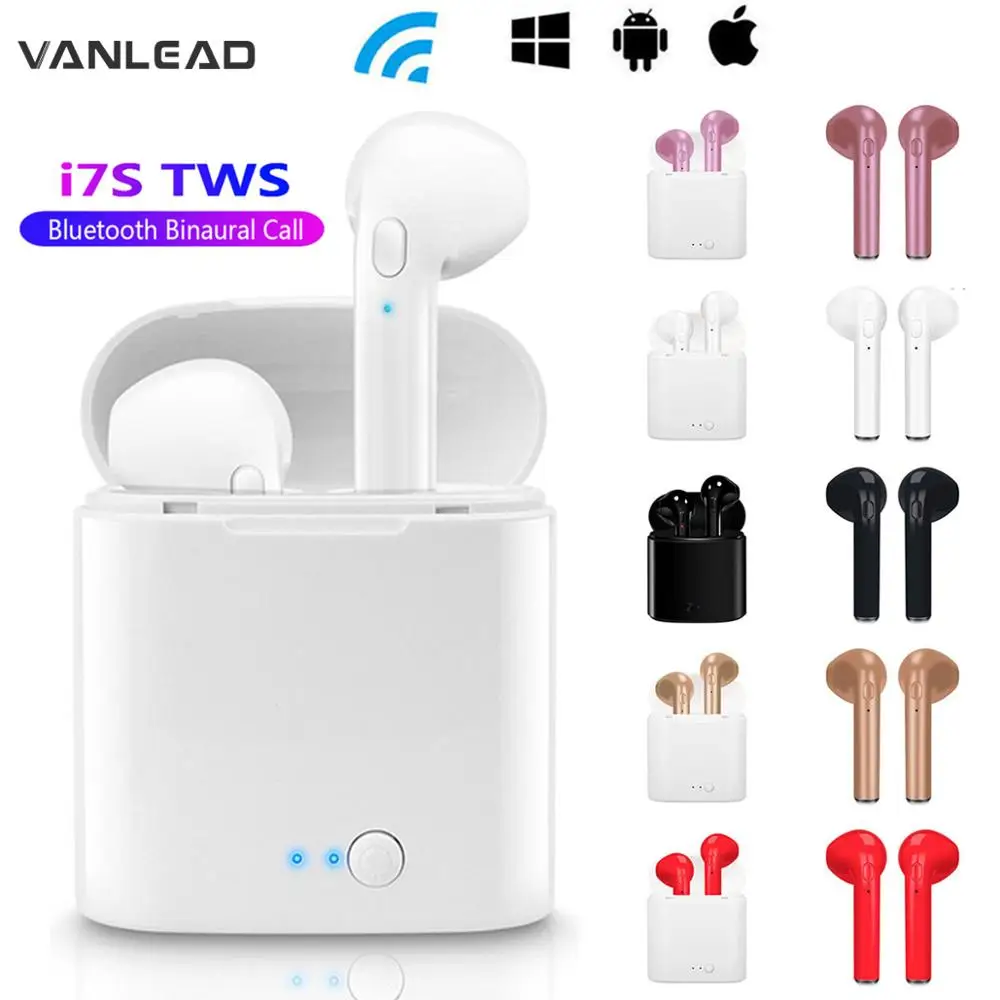 

Wireless Bluetooth Headset I7s TWS Earbuds Bluetooth Headset Stereo Bluetooth Headset With Charging Bin For All Smartphones