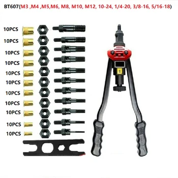 

RIVET NUT TOOL Kit Metric M3 M4 M5 M6 M8 M10 M12 Setting Tools Hand Blind Riveter Tool 17 Inch BT607