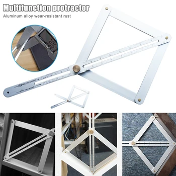 

Diagonal Ruler Multifunctional Aluminum Alloy Thicken Adjustable High Precision Measurement J99Store