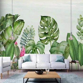 

Custom Photo Wallpaper 3D Tropical Plant Leaves Murals Living Room TV Sofa Bedroom Creative Background Wall Painting Home Decor
