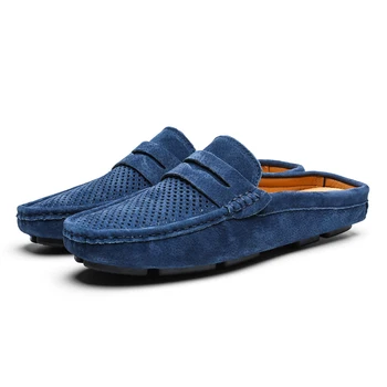 

Genuine Leather Man Casual Shoes Mens Walking Lazy Shoes Male Soft Flat Loafers Moccasins Driving Home Office Outdoor Footwear