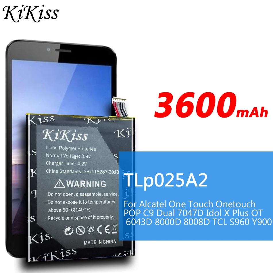 Аккумулятор для мобильного телефона Alcatel One Touch Onetouch POP C9 Dual 7047D Idol X Plus OT 6043D 8000D 8008D TCL S960 Y900 TLp025A2