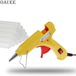 20w pistola de cola quente com vara de cola 7mm * 200mm cola vara mini elétrica arma temp aquecedor melt enxerto ferramenta reparo ferramenta temperatura calor