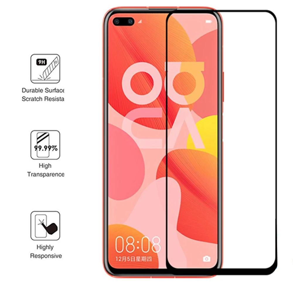 2 шт. оригинальная закаленная пленка для HUAWEI Nova 6 HD полное покрытие Защита экрана
