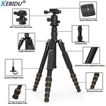 

lightweight Portable Professional Travel Camera Tripod aluminum Ball Head compact stand holder for digital SLR DSLR camera