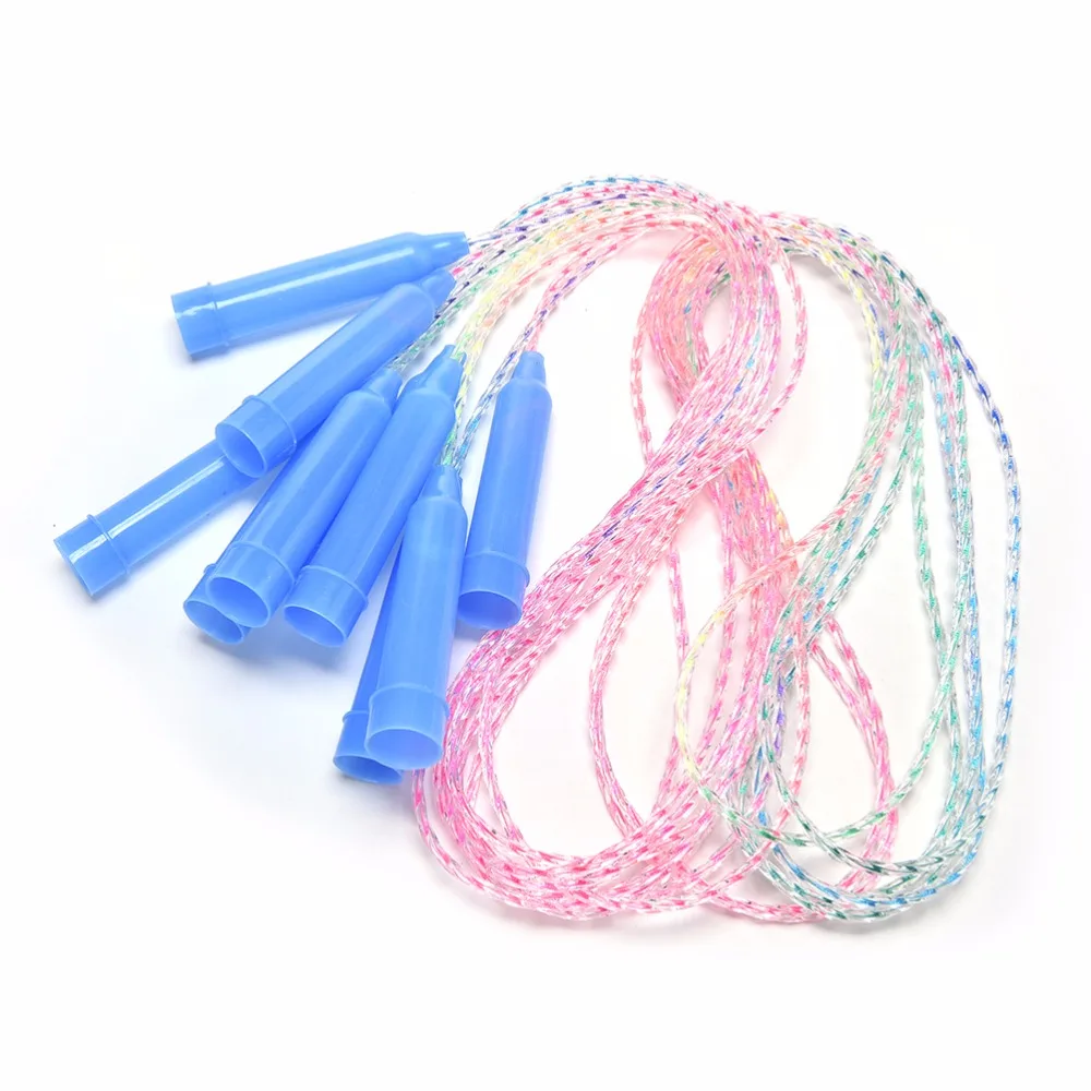 1PC 2M Portable Children Jump Rope Crossfit Fitness Sports Training Soft PVC Skip Rope for Kids Fast Skipping Jumping Rope