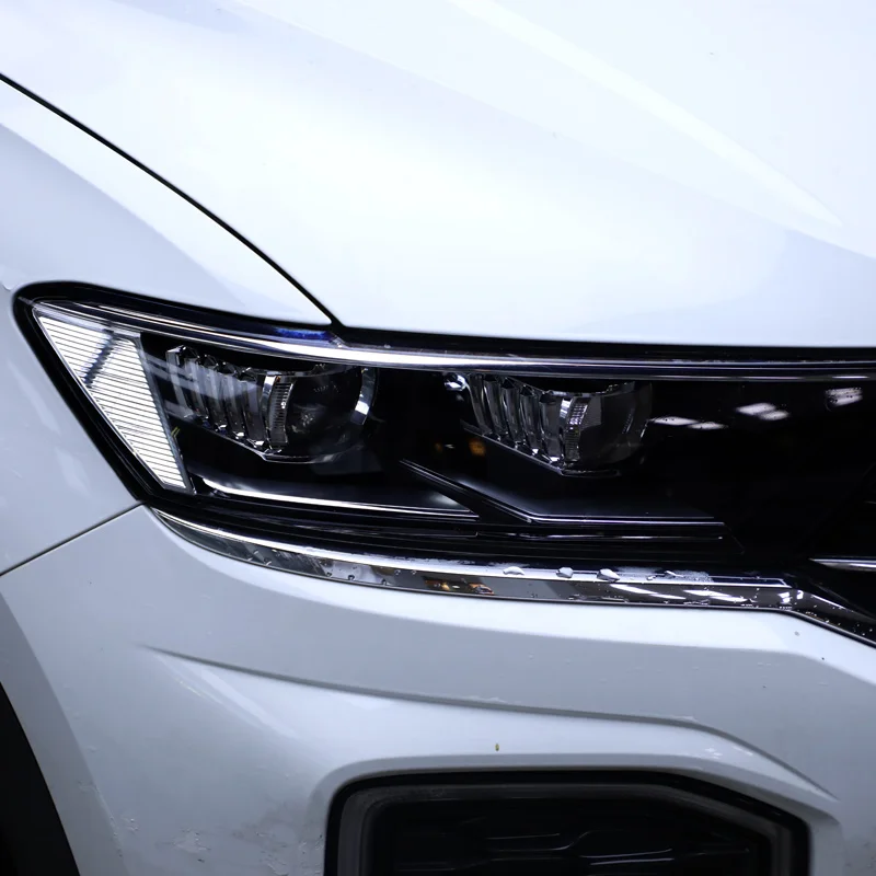 Lsrtw2017 Прозрачная Черная защитная пленка для автомобильных фар для Volkswagen vw t-roc стикер против царапин
