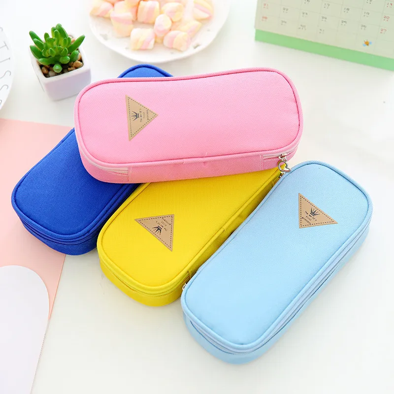 

1 Pc Simple Large Capacity Pencil Case Cute Pencil Bag Multifunction Pen Storage Bag for School Stationery Supplies