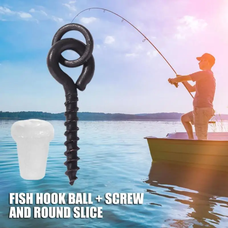 

Durable Carp Fishing Rig Ring Stops Classic 10x Fishing Boilie Bait Screws with Rings+20 Stopper Carp Fishing Accessories