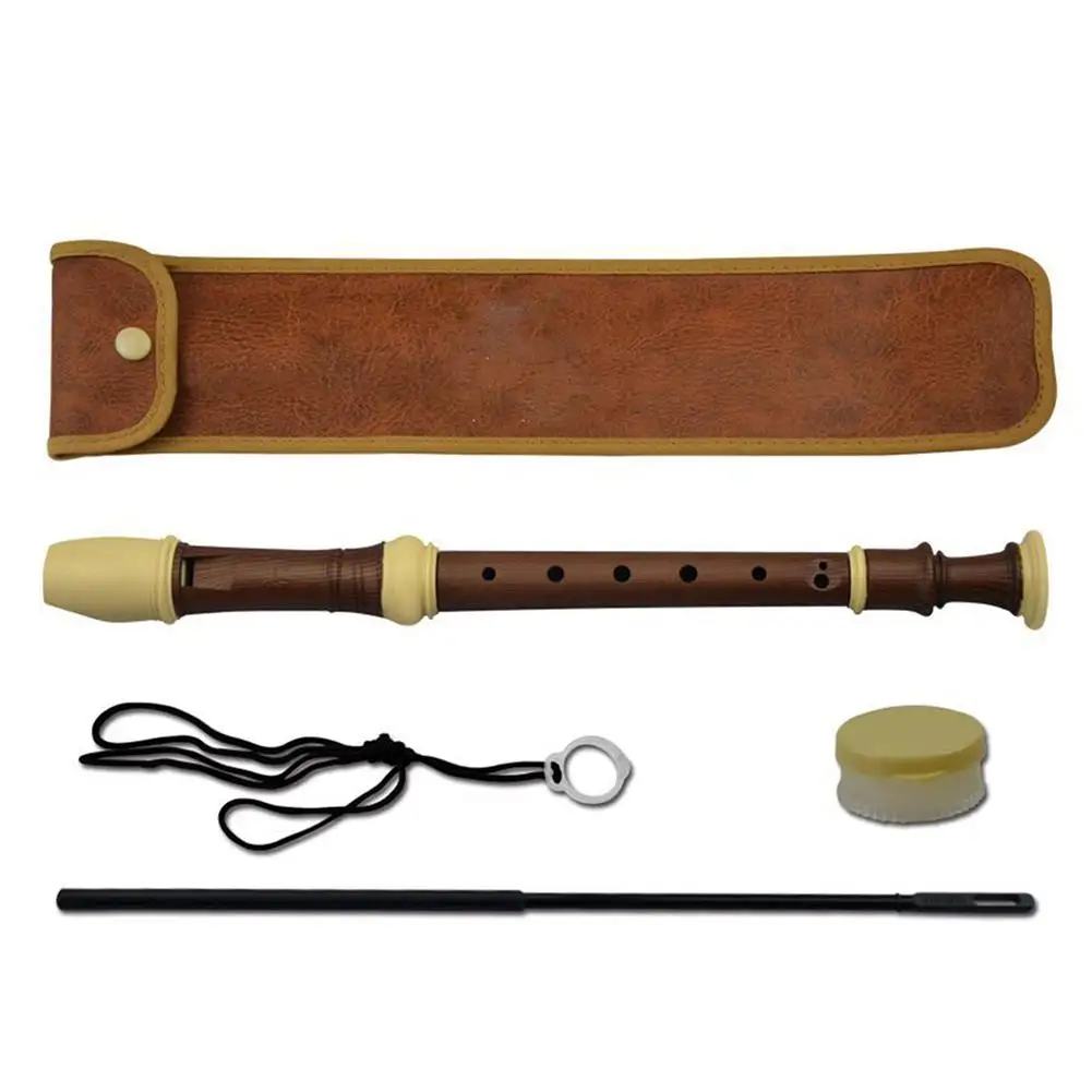 

Wooden Soprano Recorder German Style 8 Holes C Key Instrument With Cleaning Rod For Kids Adults