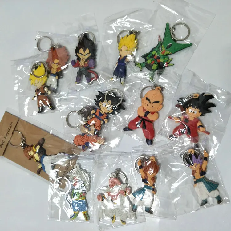 1 шт. 6 ro 8 см мультфильм Dragon Ball аниме-брелок для ключей ПВХ Рисунок брелок крутые игрушки брелок для ключей Рождественский подарок новинка
