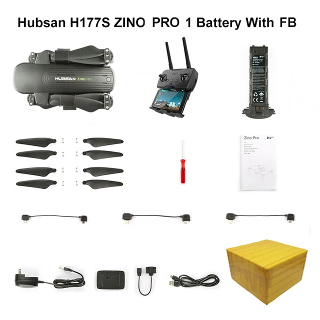 ZINO PRO 4K 1B FB Hubsan H117S Zino PRO gps Дрон с разрешением 4K UHD Камера бесщеточный мотор RC Дрон 5G WI-FI FPV 3-осевому гидростабилизатору Складная рукоятка для квадрокоптера дрона - Цвет: ZINO PRO 4K 1B FB