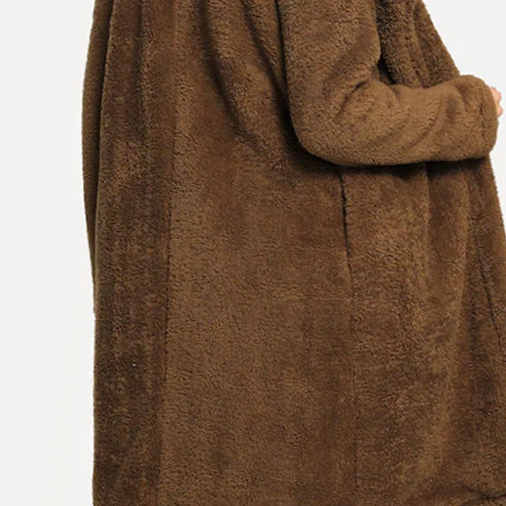 Hsu 828 Hot Sales Big Promotion Fashion Women Casual Wool Coats Collar Warm Solid Loose Woolen Outwear Coat for Ladies Women