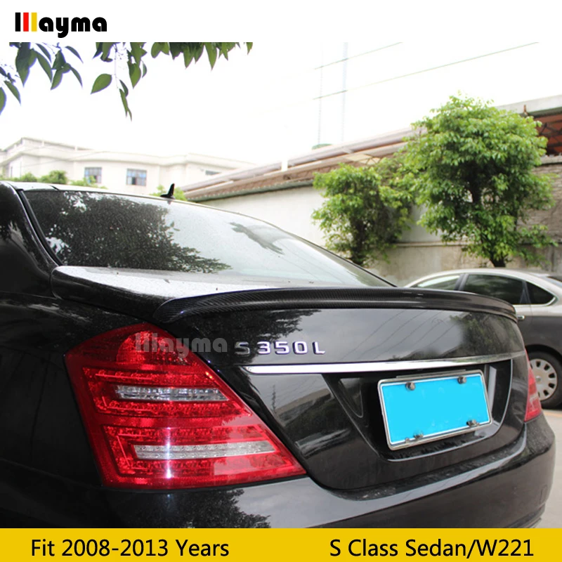 Спойлер для заднего крыла из углеродного волокна Mercedes Benz S class 4Door S350 S400 S500 W221 2008 2013