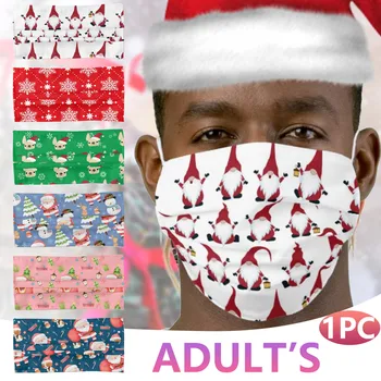 

1pc Christmas Unisex Cartoon Loveing Printing Mask Reusable Washable Face Masks Mascarillas Breathable Windproof Masque Маска