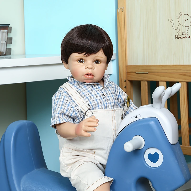 Кукла для новорожденного мальчика 70 см Реалистичная bebe Bonecas Reborn цельная силиконовая кукла Inteiro Menino Brinquedos модель детской одежды подарок