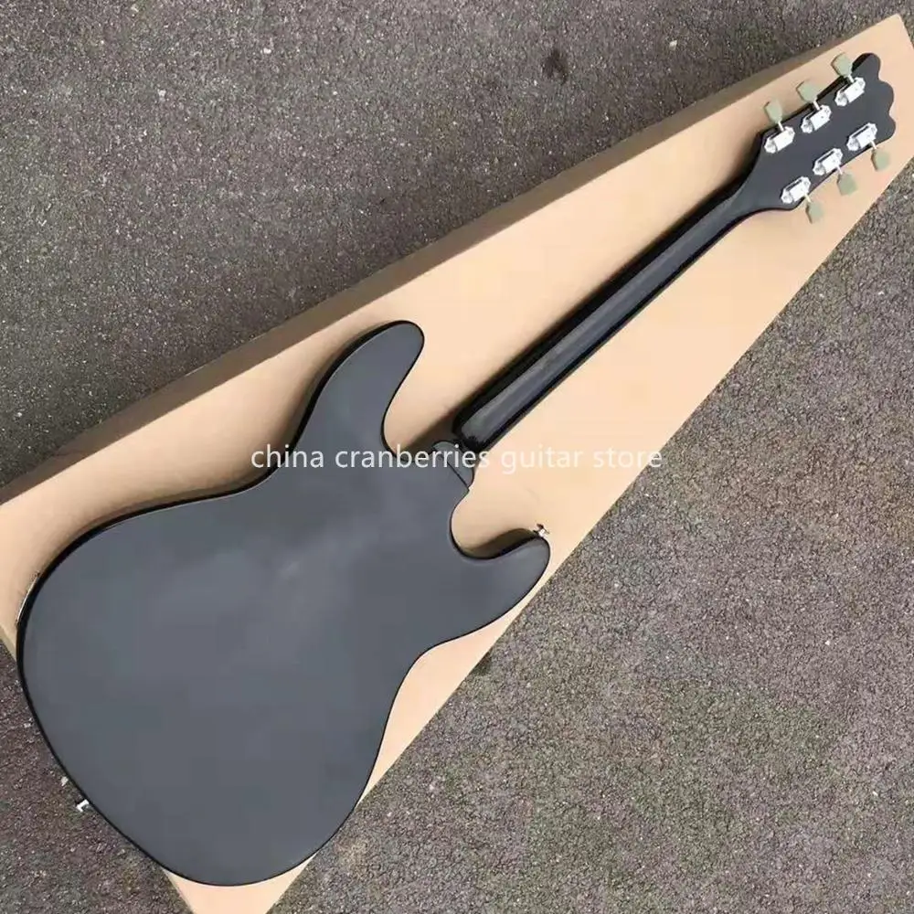 Новинка,, черная гитара от Jonny Ramone, модель Mosrite Ventures, Металлическая черная электрогитара