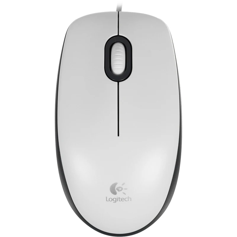 Мышь LOGITECH M100, проводная, USB, белый