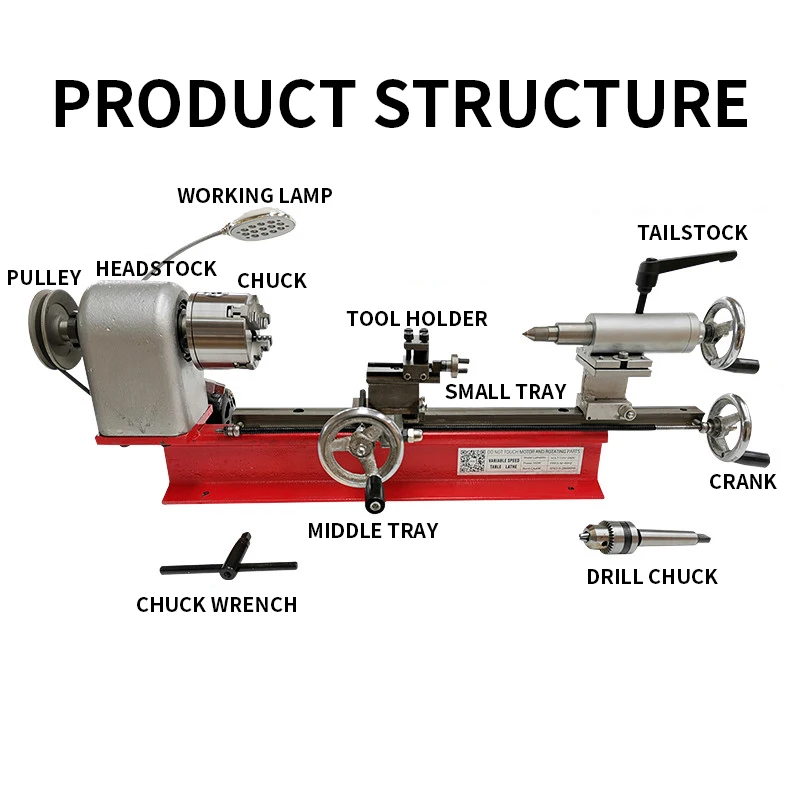 

Mini Mini Desktop Lathe/DIY Household Instrument Lathe/Metal/Watch/Woodworking