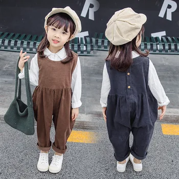 

Toddler Trousers Boys Baby Solid Pants Corduroy Bib Overalls Spring Autumn Casual Baby Girl Ankle Length Pants Infant Clothes