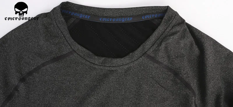Emersongear быстросохнущая спортивная мужская футболка для бега фитнес тонкий высокая эластичность дышащий Бодибилдинг отражение Мужская s футболка M