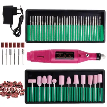 

1 Set Electric Nail Drill Machine Pen Lathe Manicure Pedicure Gel Remover File Sander Bit Polisher Strong Milling Cutter Tool