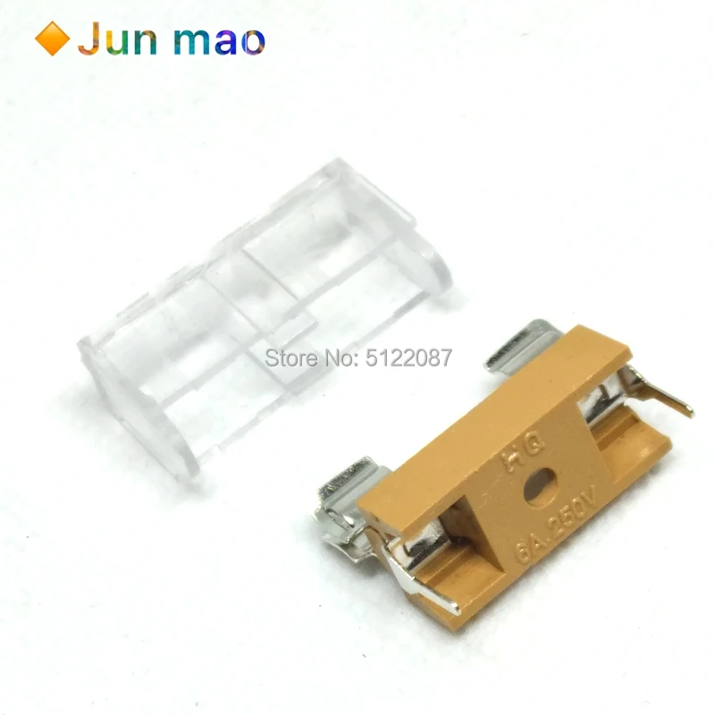 Fuse Socket 10 pieces/lot 5*20mm 5x20mm fuse socket transparent cover 5X20 Fuee glass tube fuse holder,dc fuse holder