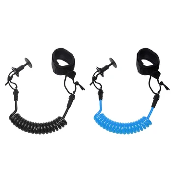 

2pcs Adjustable Surfboard Leash Leg Rope Stand Up Paddle boarding Leash Black+Blue