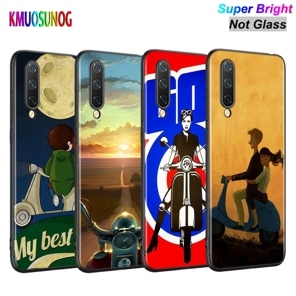 

Vespa Scooter Silicone Cover For Xiaomi Mi Note 10 Ultra 9T 9 SE A3 8 A2 A1 6 5 Lite Poco X3 NFC M2 Pocophone F1 Pro Phone Case