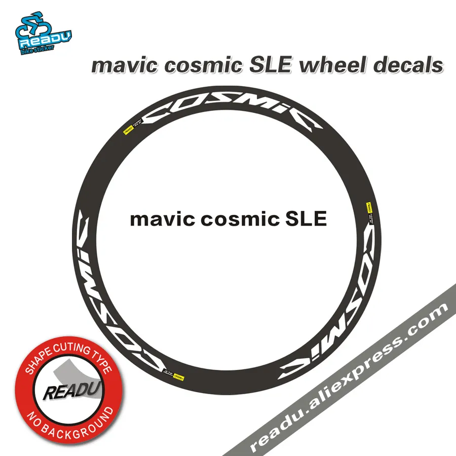MAVIC COSMIC 1998 BLACK & YELLOW REPLACEMENT  DECAL SET FOR TWO 700C  RIMS 