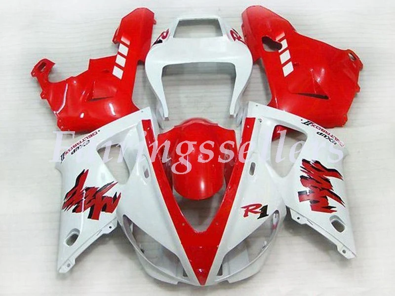 

New ABS Full fairings Kit Fit for Yamaha YZF-R1 YZF1000 R1 1998 1999 98 99 fairing set Red and white