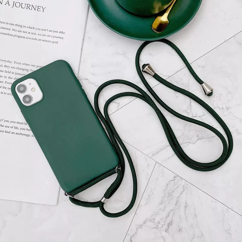 waterproof phone bag Strap Cord Chain Necklace Lanyard Case For Xiaomi Redmi Note 10 Pro Max 10 5G 10S 9S 9 8 8T 7 Redmi 9T 10 9C 9A Matte Soft Cover phone pouch bag