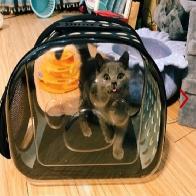 

Transparent puppy messenger bag pet cat dog universal portable folding travel out