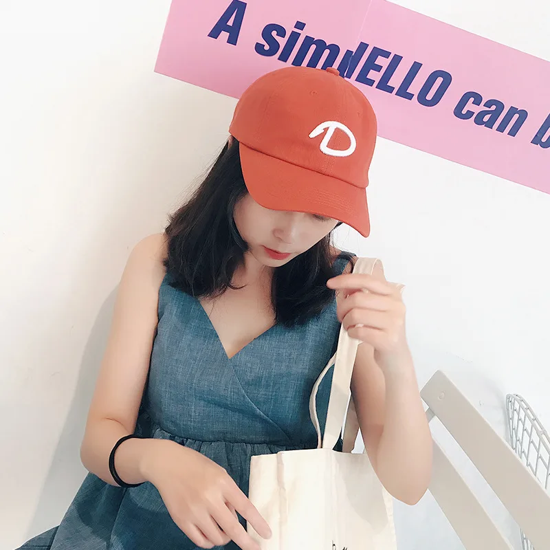 

Korean-style Simple Hat Female Summer Cool Lettered Versatile Baseball Cap Students Harajuku Brim Hat Shopping Topee Men's