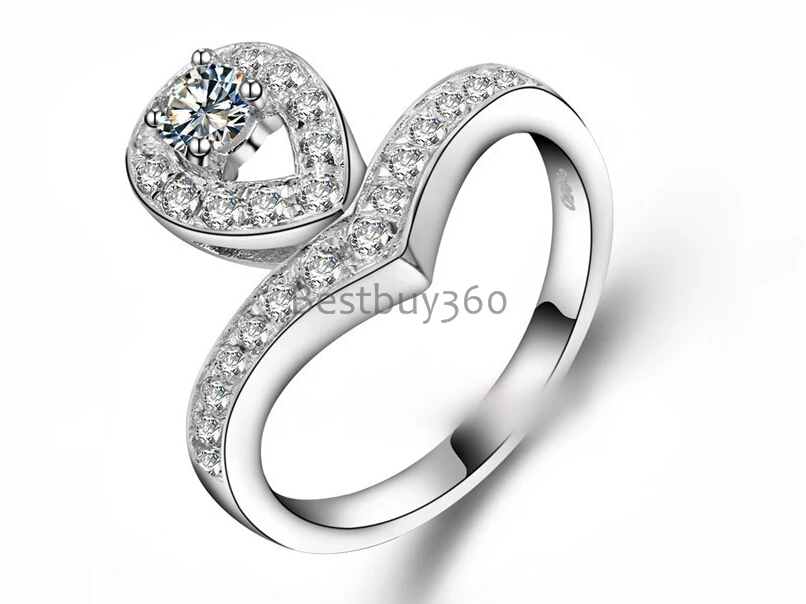 0.25ct Подушка принцесса срезанная Сона коктейль S925 кольцо 925 пробы Серебряное кольцо(YD