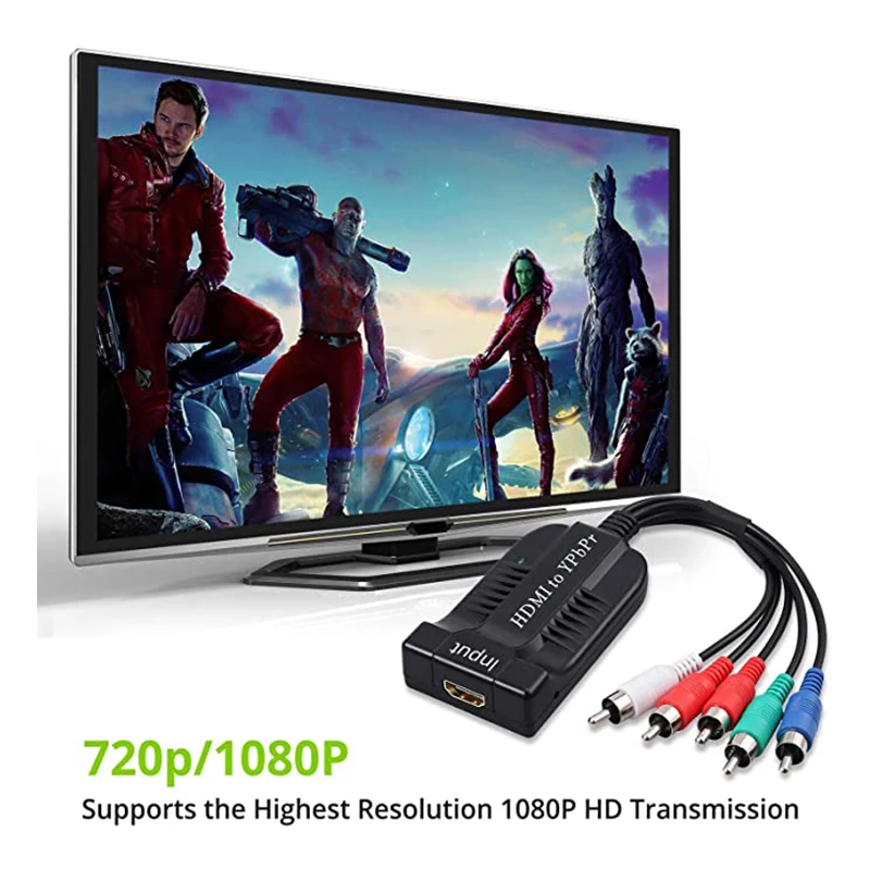 Scaler Hdmi ao Componente Rgb Rca Ypbpr Vídeo Mais r l 1080p Conversor de Áudio Adaptador tv pc - Image 5
