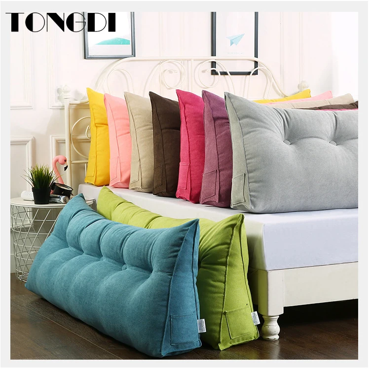 

TONGDI Home Soft Large Pillow Back Cushion Long Elastic Backrest Multifunction Luxury Decor For Bedside Seat Bed Sofa Tatami