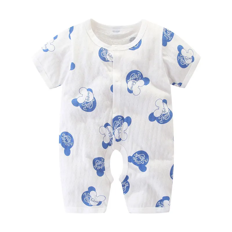 

Infant Short Sleeve Jumpsuit Pure Cotton Men's Newborns Baby GIRL'S Summer Wear Pajamas 6 Romper 3 Months 0-Year-Old 12 Thin