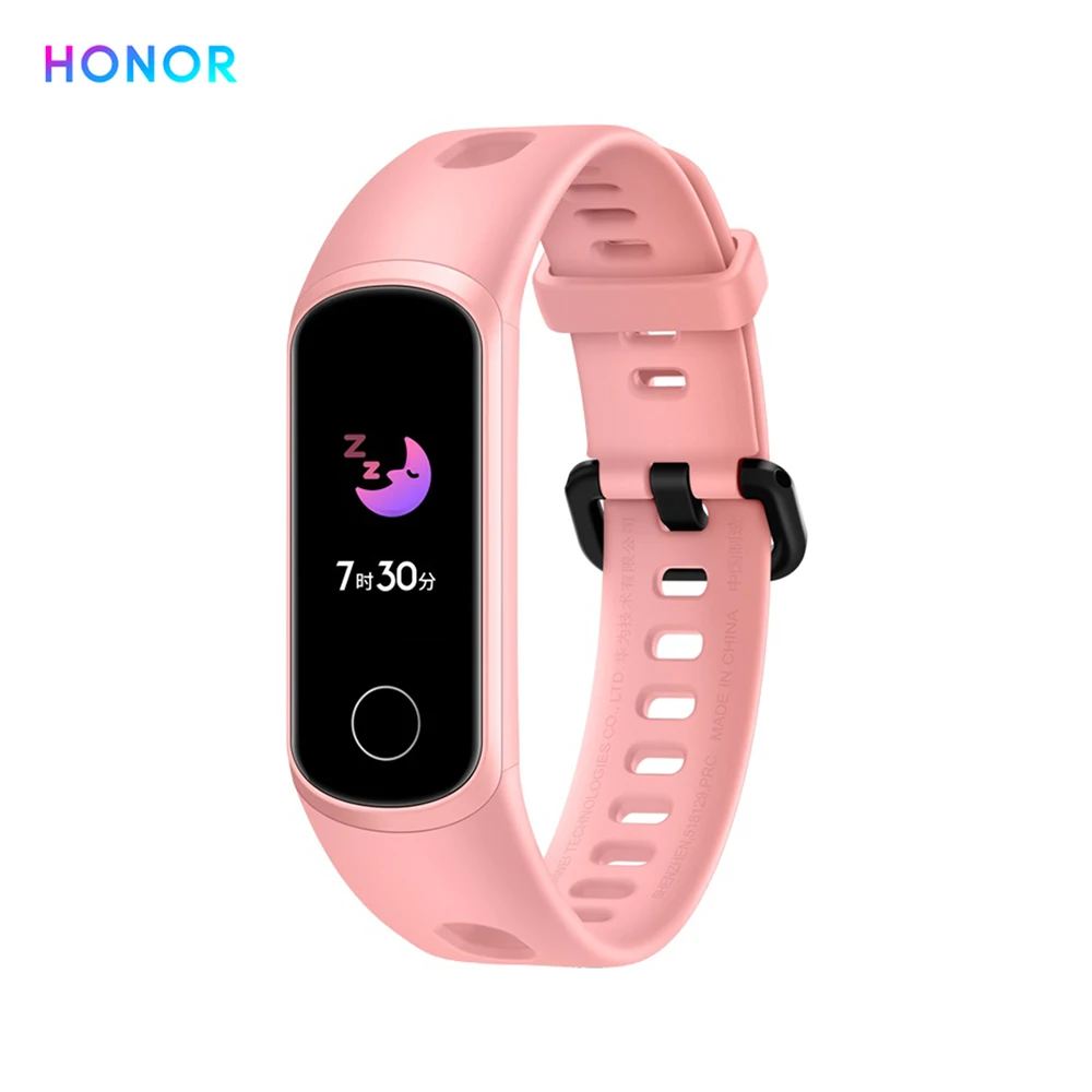 Huawei Honor Band 4 Band 5 умный Браслет Globle Версия 50m водонепроницаемый фитнес-трекер монитор сердечного ритма во время сна Smart Wirstband - Цвет: pink band 5i