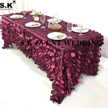 

Round Pintuck Taffeta Poly Tablecloth Rectangle Table Cloth For Dining Banquet Event Wedding Decoration
