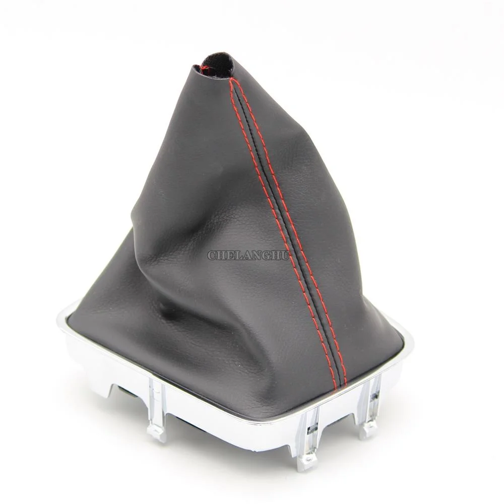 gear boot Для VW Golf Plus 2005 2006 2007 2008 2009 2010 2011 2012 2013 для автомобиля 5 скоростей 6 скоростей Ручка переключения передач с кожаными ботинками - Название цвета: gear boot