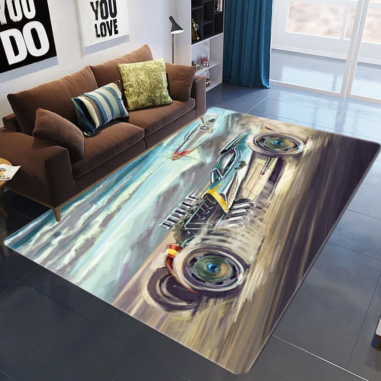 3D Print colorful carpet European American retro bedroom living room rug kids room floor mat home parlor tapete customized
