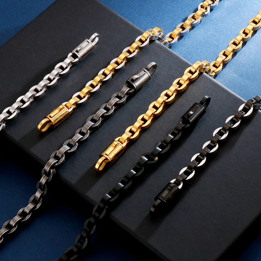 1 Meter Edelstahl Kette Vergoldet - Dicke Schmuckkette Für DIY Halsketten & Armbänder In Goldoptik